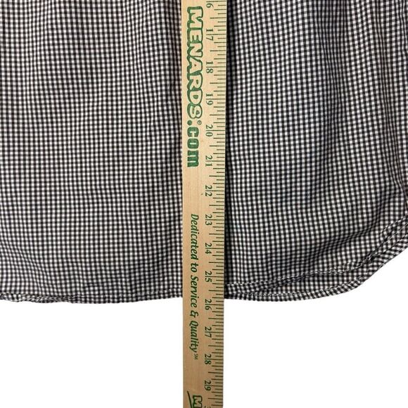 Lauren Ralph Lauren Button Up Top Womens  Size M Plaid Flip Cuff Black green tag - Picture 11 of 16